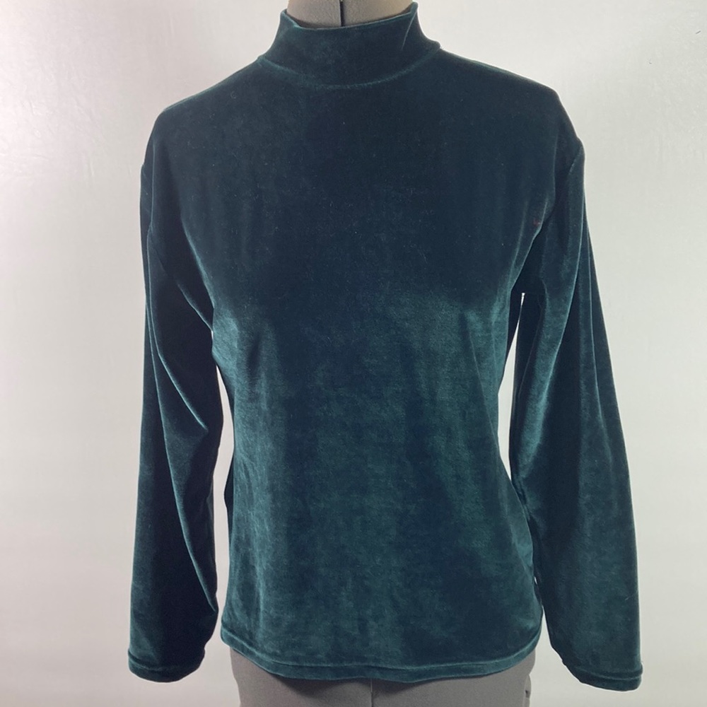 By design Long Sleeve High Neck Polyester Blend Top Size Large